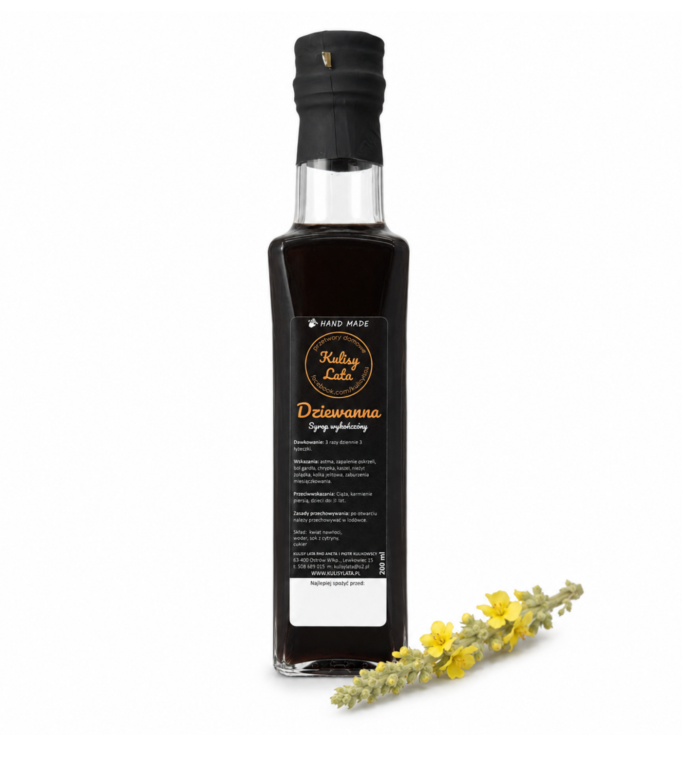 Syrop z kwiatów dziewanny premium
