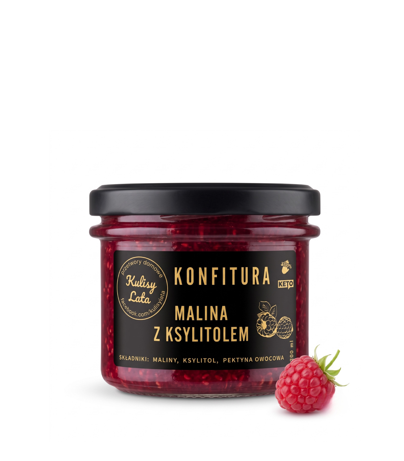 Konfitura malinowa bez cukru z ksylitolem