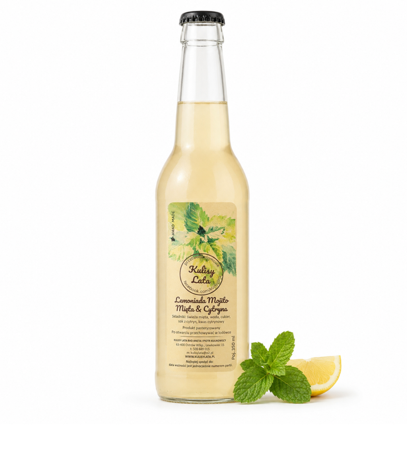 Lemoniada mojito z miętą i cytryną