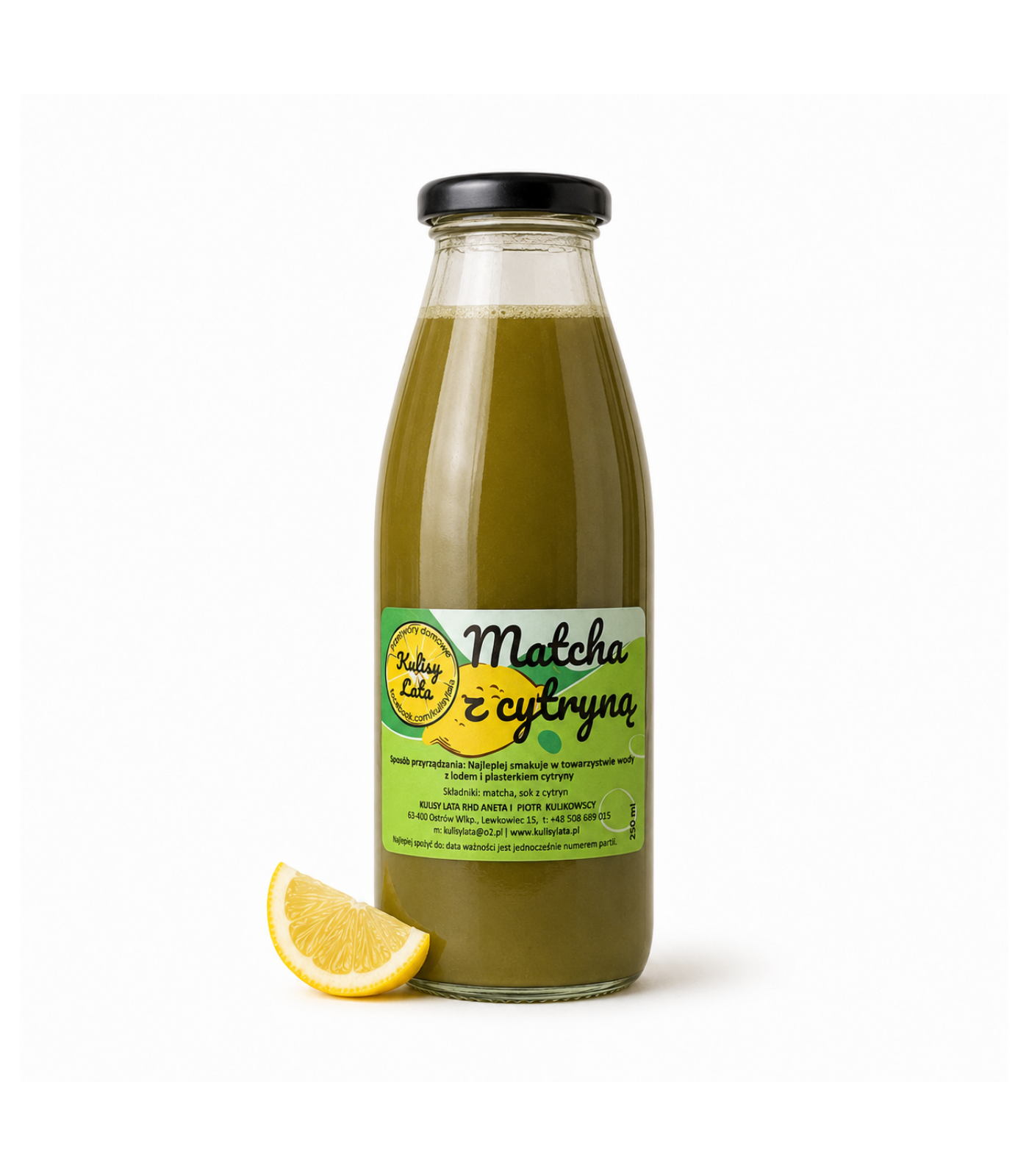 Matcha z sokiem cytrynowym