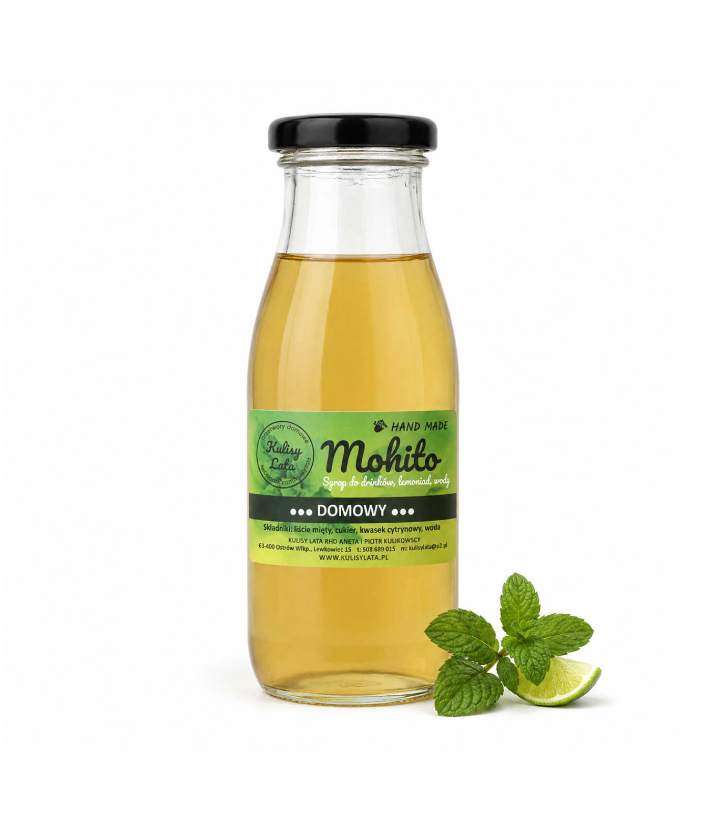 Syrop mojito z miętą i cytryną