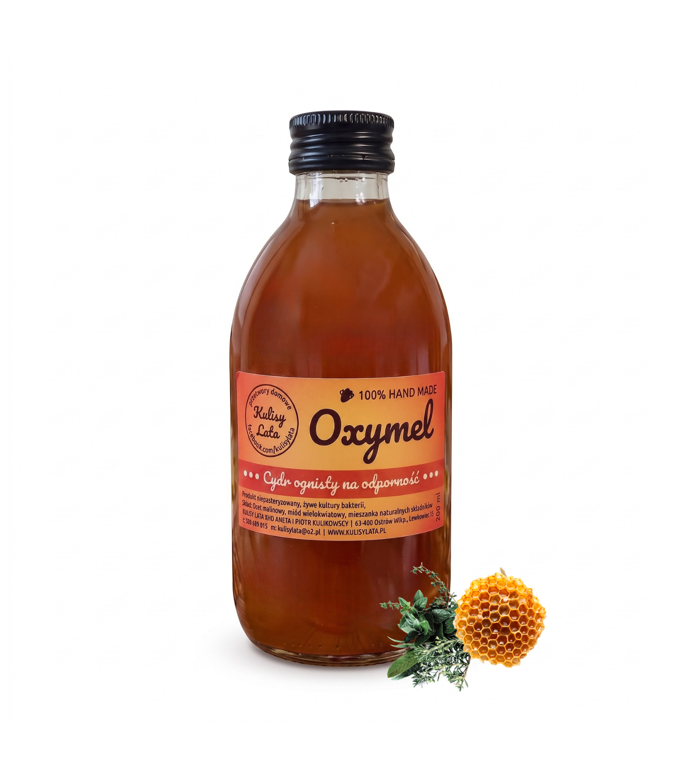 Oxymel z miodem, ziołami i owocami – Cydr Ognisty
